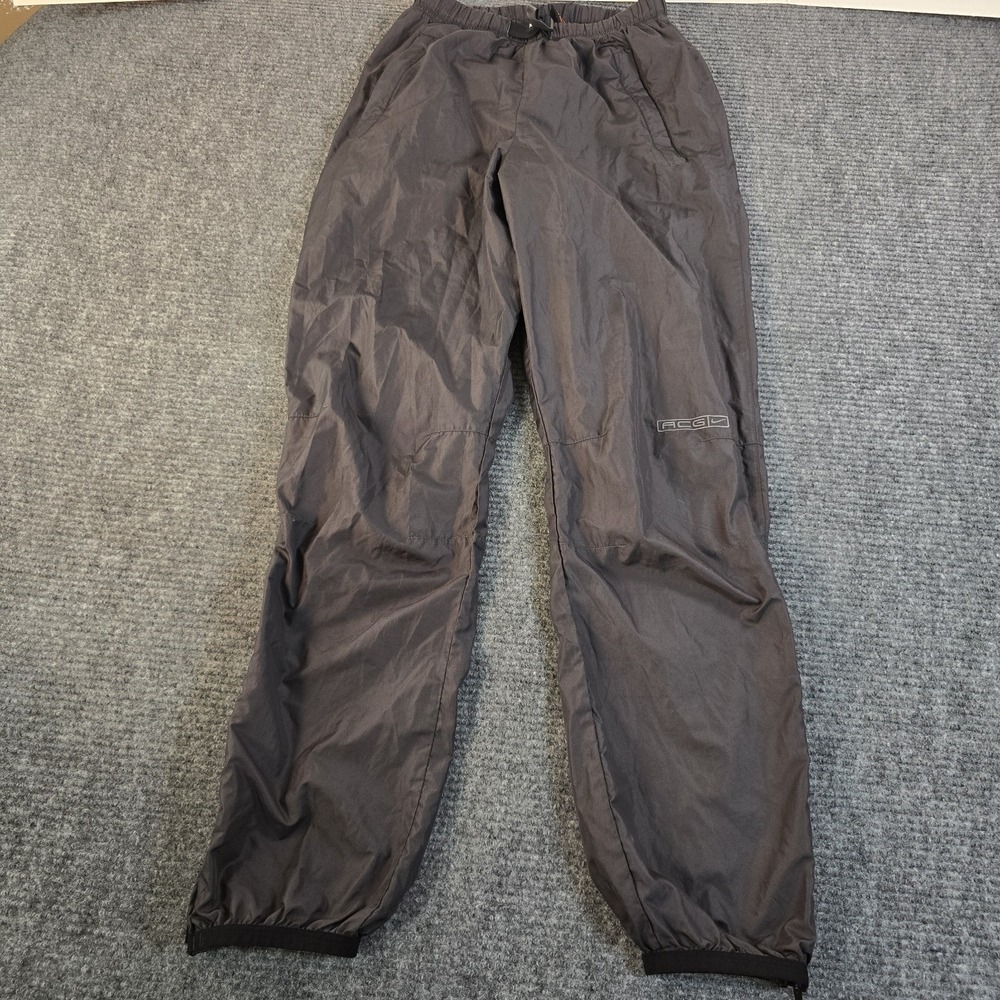Vintage Nike ACG Nylon Track Pants Gray Zip Ankle Y2K Men's Size S